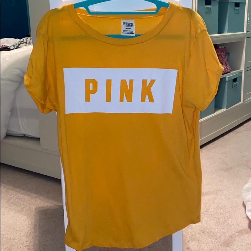 Trendy mustard colored PINK shirt
